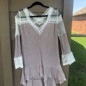 Tassels N Lace Long sleeve Blouse